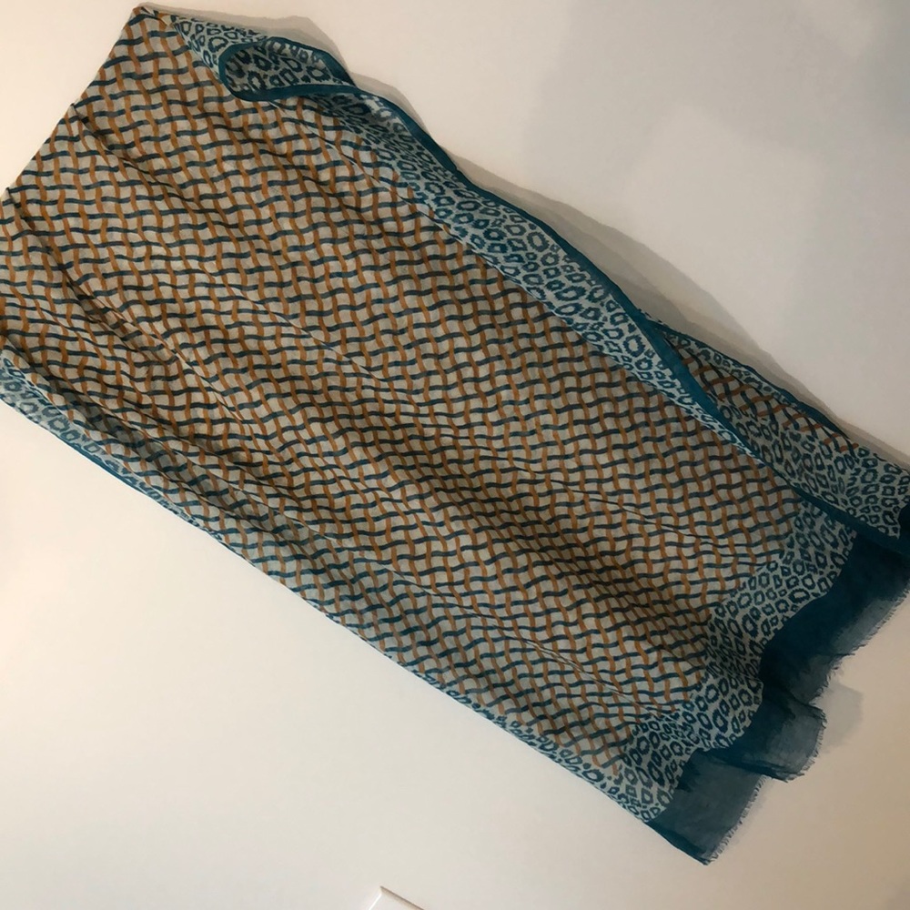 Leopard and geometric scarf